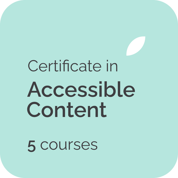 The Contented Certificate in Accessible Content teaches how to write content for WCAG guidelines and web accessibility standards suitable for technical writers, content designers, government content writers in the UK, USA, Australia, NZ, Canada