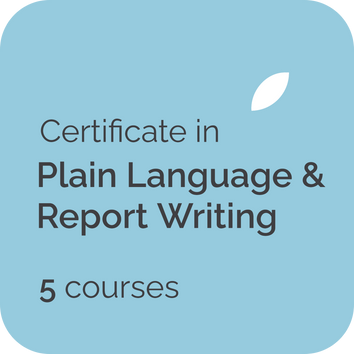 The Contented Certificate in Plain Language and Business Report Writing for government content writers, business writers and staff who create reports for work in the UK, USA, Canada, NZ and Australia