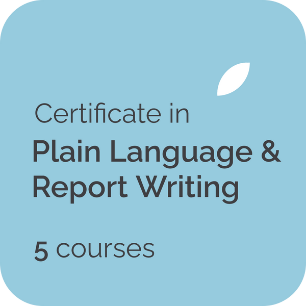 The Contented Certificate in Plain Language and Business Report Writing for government content writers, business writers and staff who create reports for work in the UK, USA, Canada, NZ and Australia
