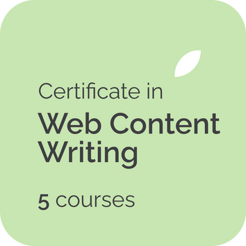 The Contented Certificate in Web Content Writing comprises 5 online courses for new content writers in the UK, the US, Au, Ca & NZ