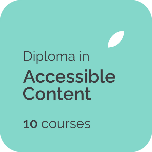 The Contented Diploma in Accessible Content teaches how to write accessible content for WCAG 2.2 Level AA web accessibility guidelines and web accessibility standards suitable for government writers, technical writers and web content writers in the UK, the USA, Australia, NZ and Canada